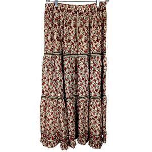 Max Studio London Tiered  Maxi Skirt SzM Boho 70s insp cottagecore NWT MSRP $128